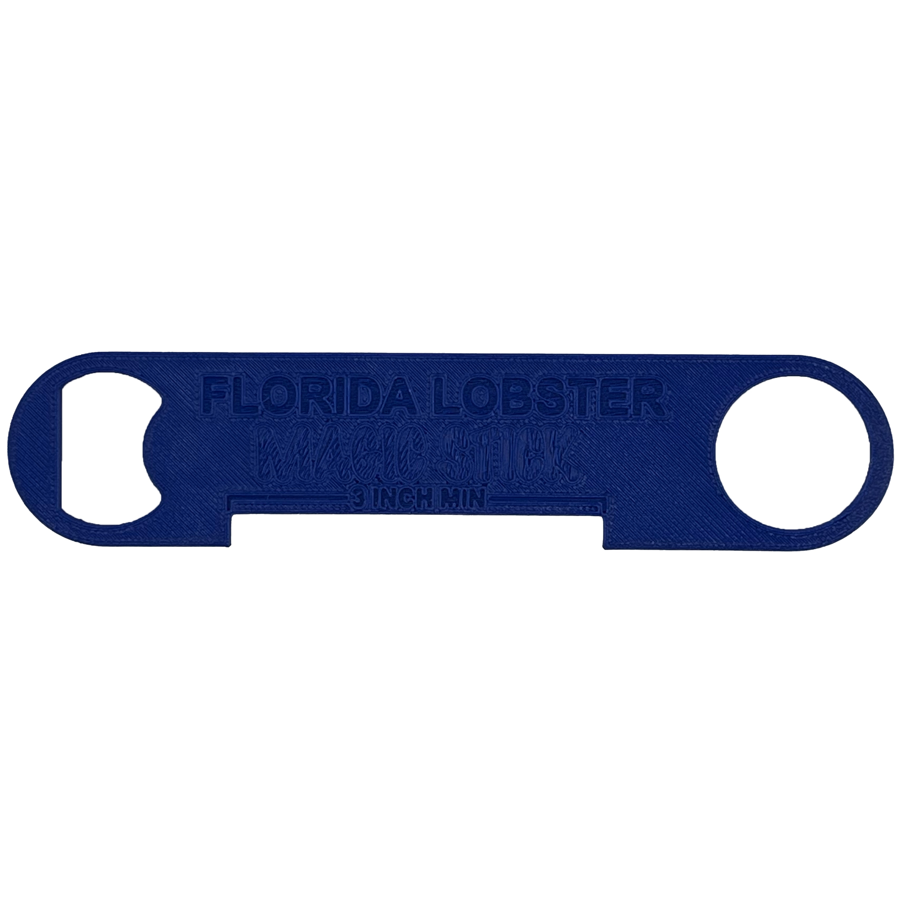 blue Florida lobster measuring stick