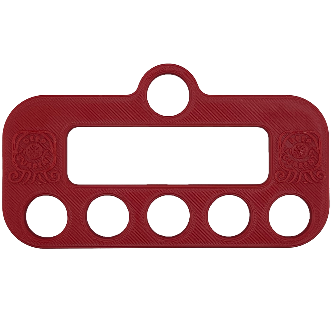 mini scuba gear organizer in red